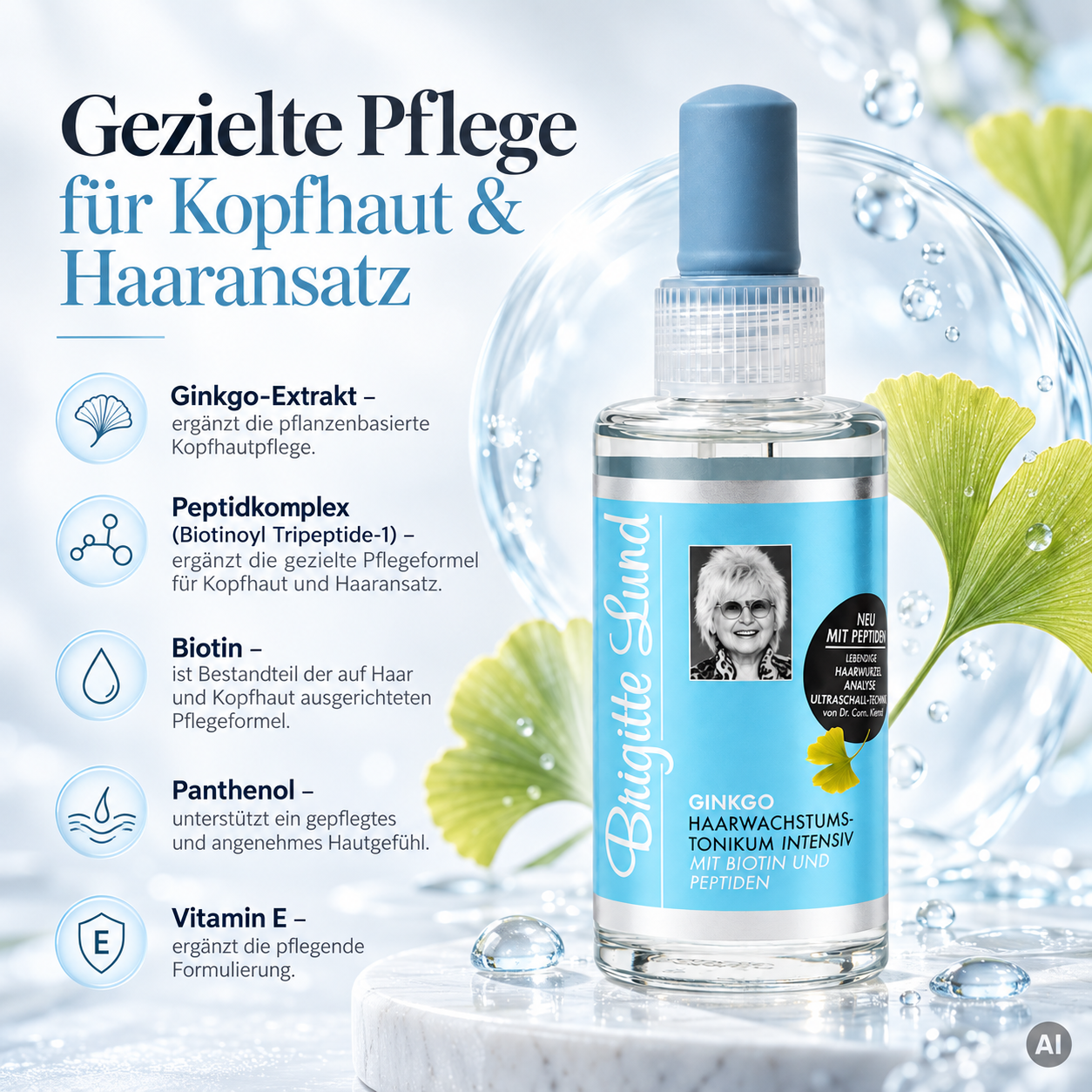 Pflege für Kopfhaut und Haaransatz