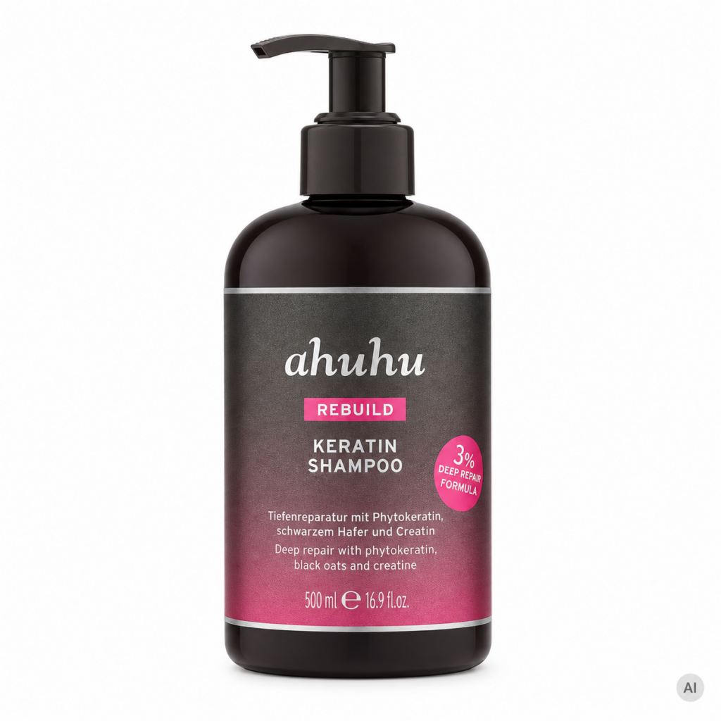 ahuhu Keratin Shampoo - 3% Deep Repair Formula 500ml