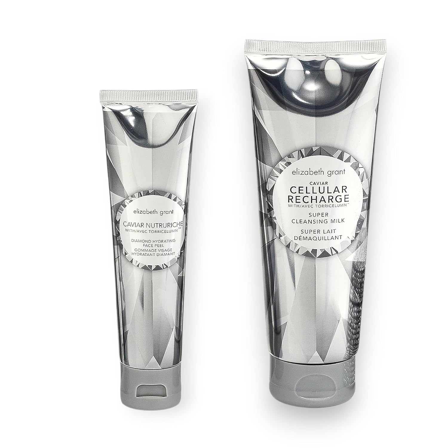 ELIZABETH GRANT Caviar Nutruriche Diamond Hydrating Gesichtspeeling (100 ml) + Super Reinigungsmilch (240 ml)