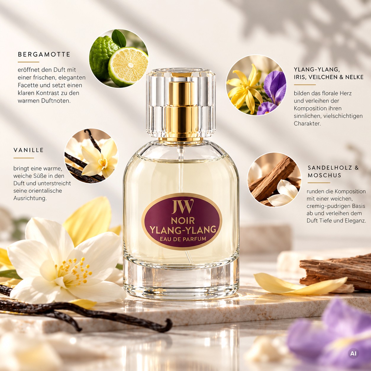 Blumig-orientalisch mit pudrigem Finish