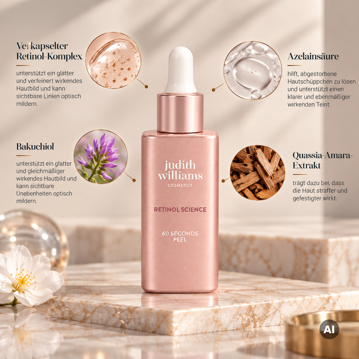 Retinol-Komplex, Azelainsäure & Bakuchiol