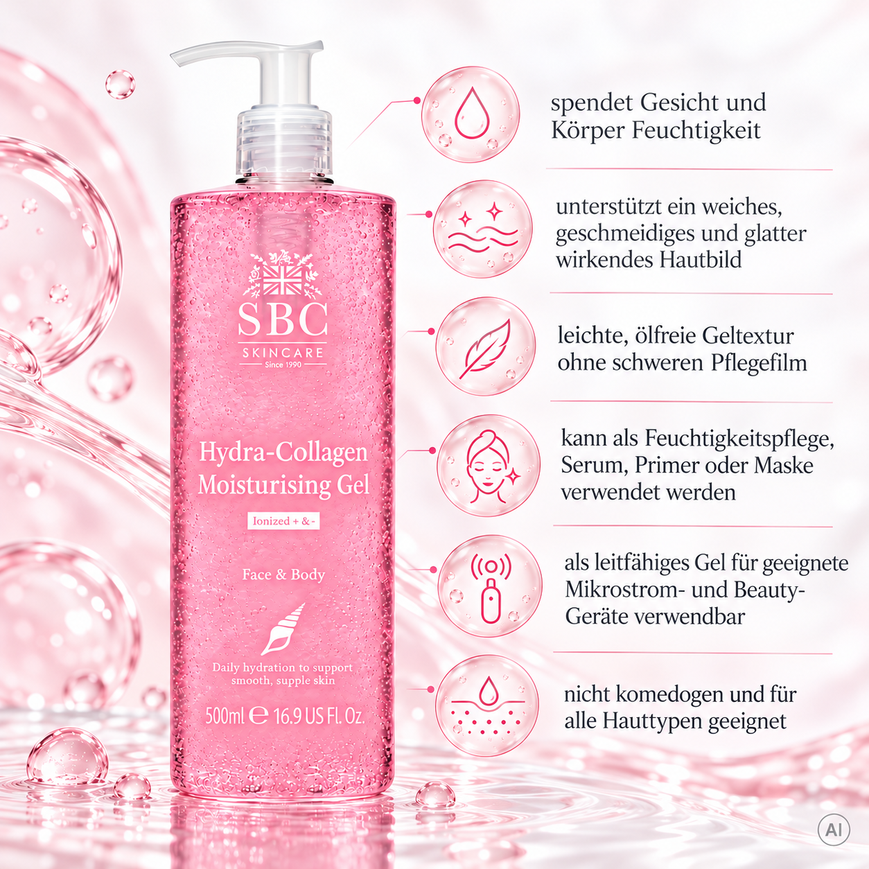 SBC Hydra Collagen Moisturising Gel 500ml Benefit